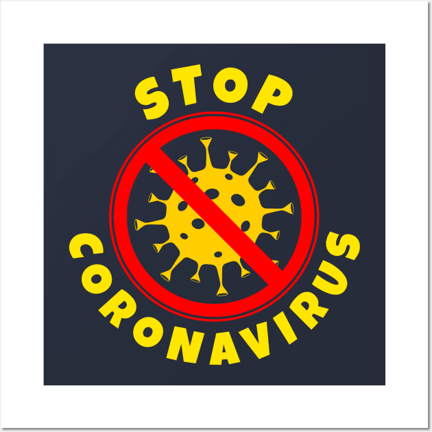 STOP Coronavirus Wall Art by Masahiro Lab